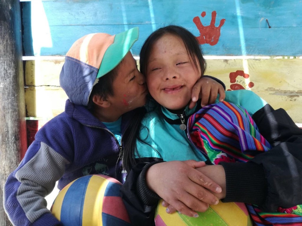 José-Abel and Maria, two children with Down Syndrome